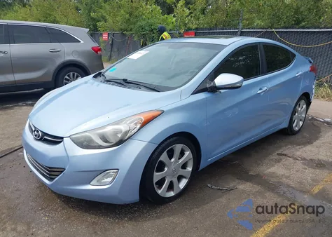 2012 Hyundai Elantra Limited (Ulsan Plant) from USA, damaged, VIN KMHDH4AEXCU349851